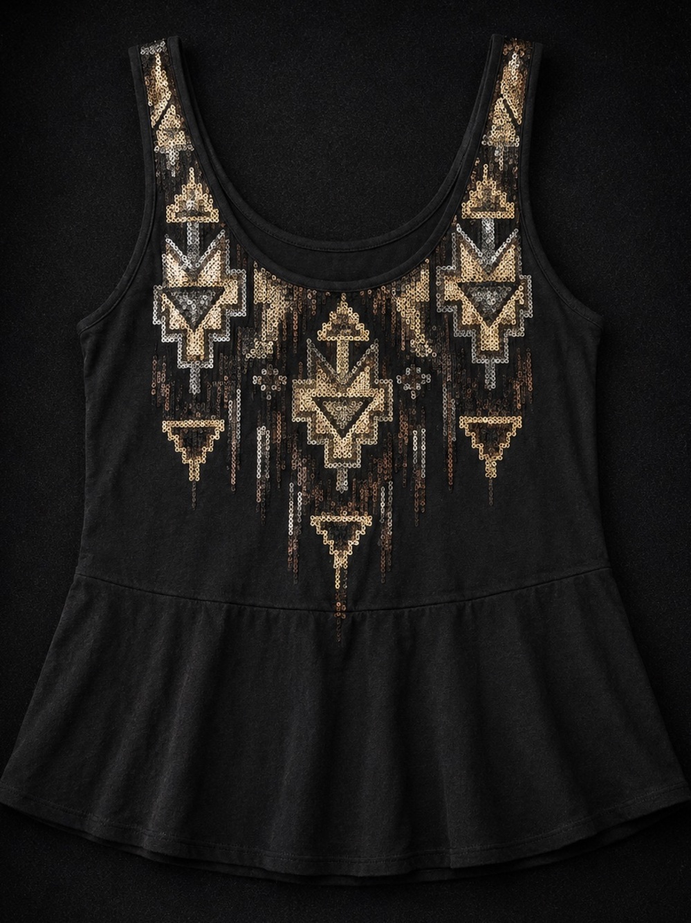 Express Gold Sequin Tank